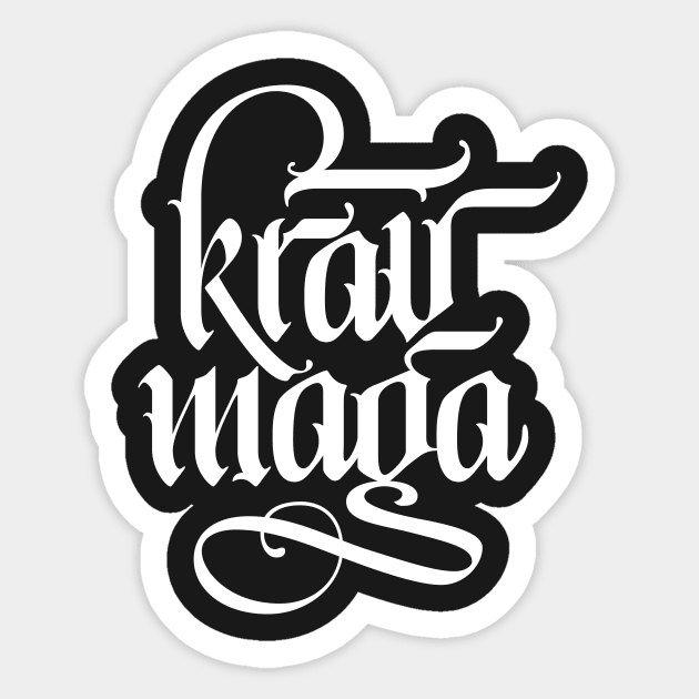 Krav Maga Calligraphy Sticker by polliadesign